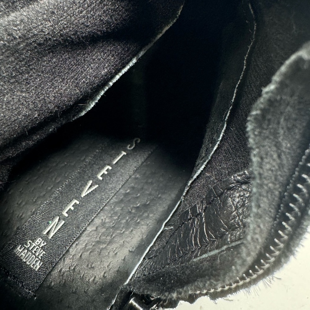 Steven Steve Madden Daltton Western Fringe Boots Leather Black Size 8.5 - Picture 7 of 7